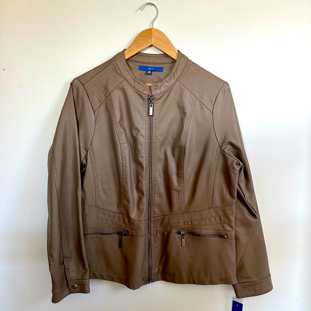 Apt. 9 Faux Leather Jacket 0X